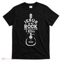 Jesus Is My Rock And That Is How I Roll Christian T-Shirt thumb 0