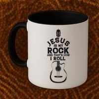 Jesus Is My Rock And That Is How I Roll Christian Coffee Mug thumb 2