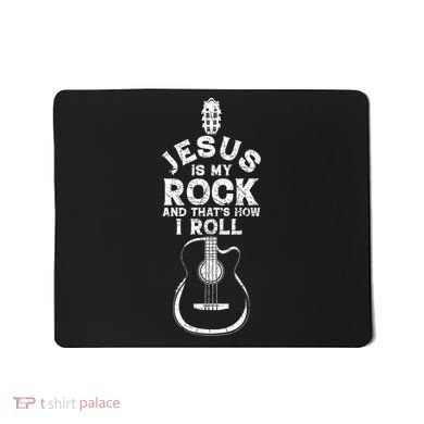 Jesus Is My Rock And That Is How I Roll Christian Mousepad
