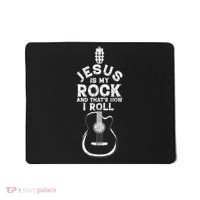 Jesus Is My Rock And That Is How I Roll Christian Mousepad thumb 0