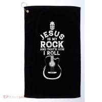 Jesus Is My Rock And That Is How I Roll Christian Golf Towel thumb 0