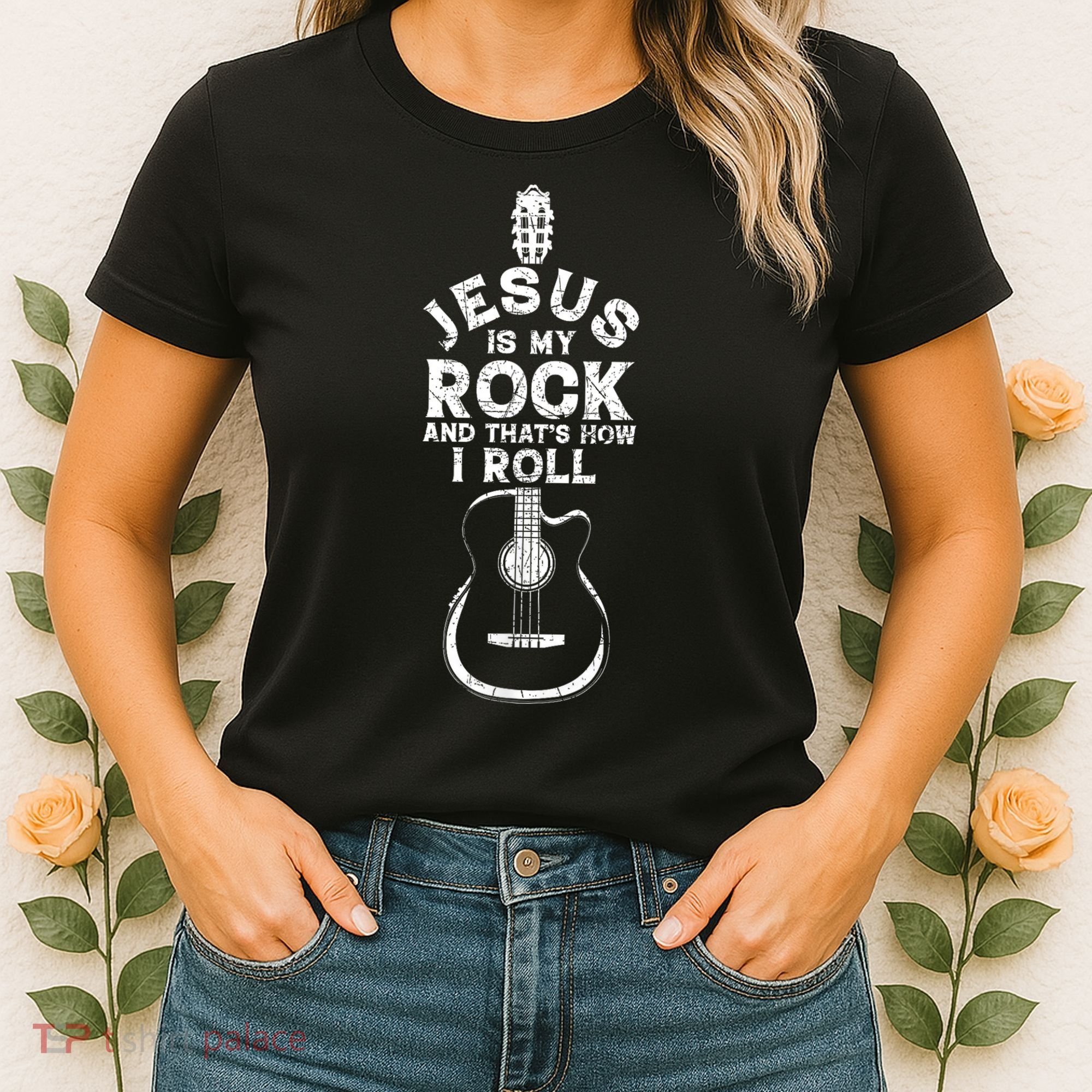 Jesus Is My Rock And That Is How I Roll Christian Women's T-Shirt