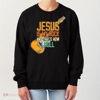 Jesus Is My Rock And That Is How I Roll Christian Women's Sweatshirt thumb 0