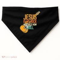 Jesus Is My Rock And That Is How I Roll Christian USA-Made Doggie Bandana thumb 0