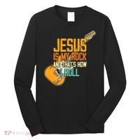 Jesus Is My Rock And That Is How I Roll Christian Long Sleeve Shirt thumb 0