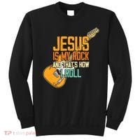 Jesus Is My Rock And That Is How I Roll Christian Sweatshirt thumb 0