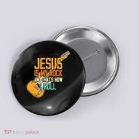 Jesus Is My Rock And That Is How I Roll Christian Button thumb 0