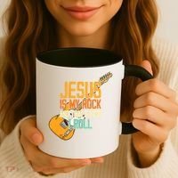 Jesus Is My Rock And That Is How I Roll Christian Coffee Mug thumb 3