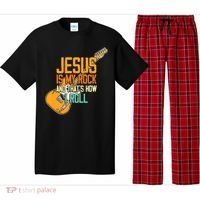 Jesus Is My Rock And That Is How I Roll Christian Pajama Set thumb 0