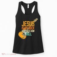 Jesus Is My Rock And That Is How I Roll Christian Women's Tank Top thumb 0