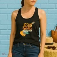 Jesus Is My Rock And That Is How I Roll Christian Women's Tank Top thumb 2