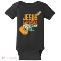 Jesus Is My Rock And That Is How I Roll Christian Baby Bodysuit thumb 0