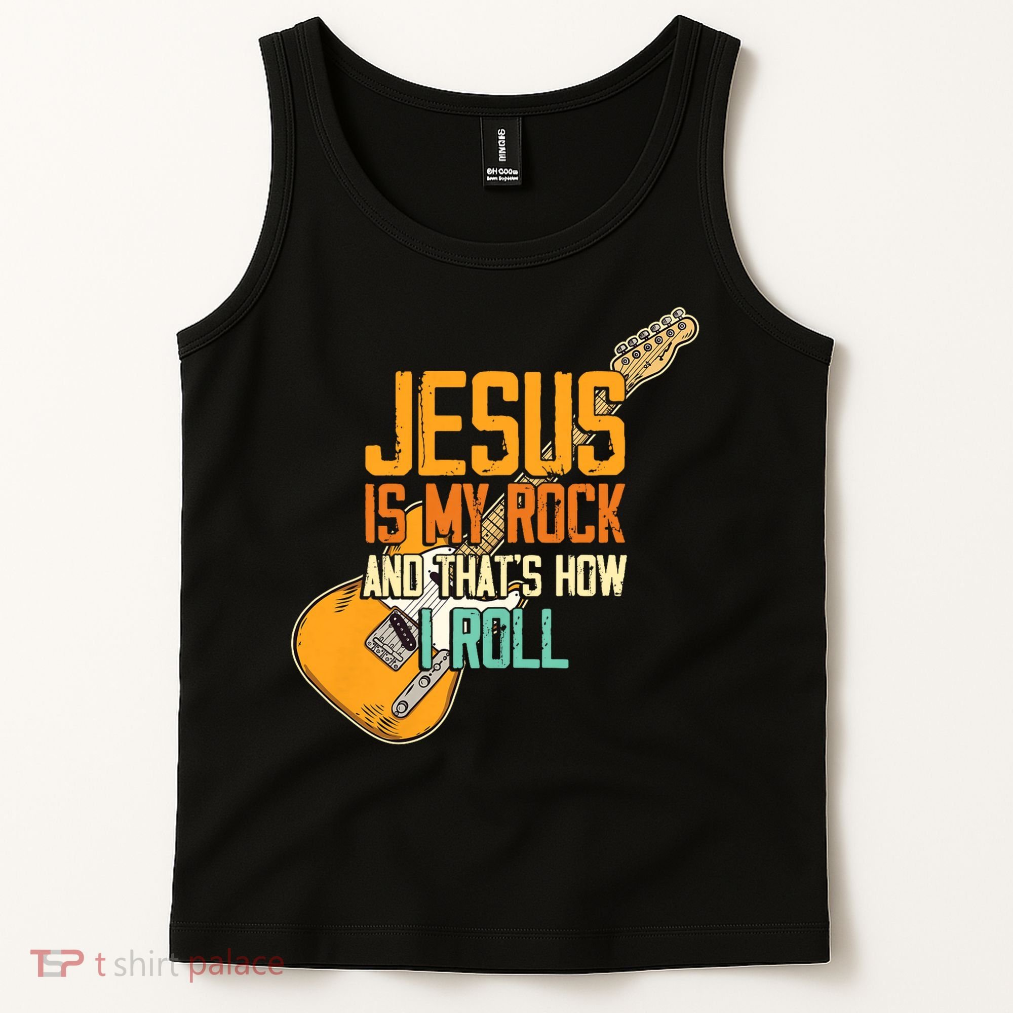 Jesus Is My Rock And That Is How I Roll Christian Tank Top