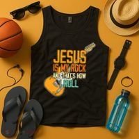 Jesus Is My Rock And That Is How I Roll Christian Tank Top thumb 4