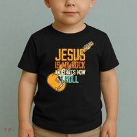 Jesus Is My Rock And That Is How I Roll Christian Toddler T-Shirt thumb 2
