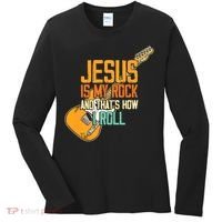 Jesus Is My Rock And That Is How I Roll Christian Women's Long Sleeve Shirt thumb 0