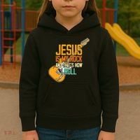 Jesus Is My Rock And That Is How I Roll Christian Kids Hoodie thumb 3