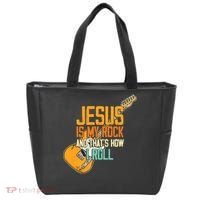 Jesus Is My Rock And That Is How I Roll Christian Tote Bag thumb 0