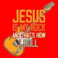 Jesus Is My Rock And That Is How I Roll Christian Santa Hat thumb 1