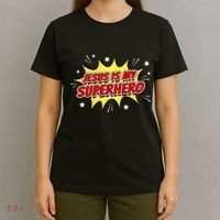 Jesus Is My Superhero – & Adult Christian Faith Comic T-Shirt thumb 4