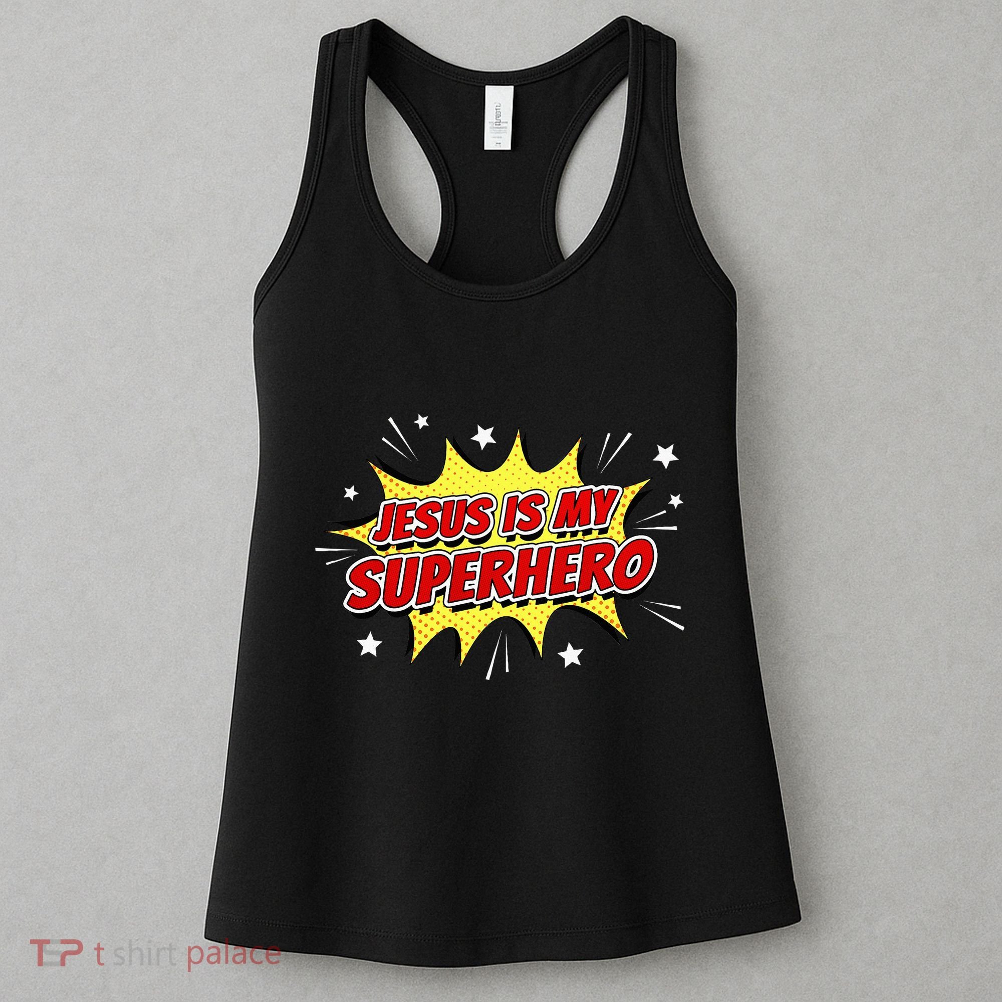 Jesus Is My Superhero – & Adult Christian Faith Comic Women's Tank Top
