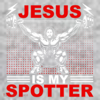 Jesus Is My Spotter Funny Christian Weightlifting Gym The Baniff Cuffed Pom Beanie thumb 2