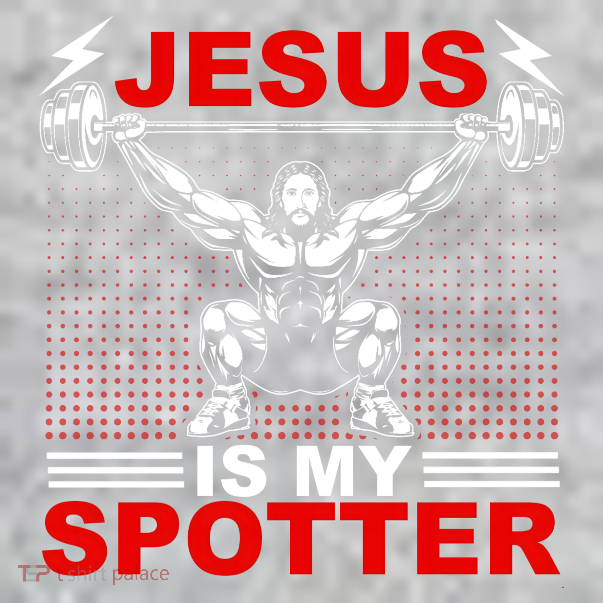 Jesus Is My Spotter Funny Christian Weightlifting Gym The Baniff Cuffed Pom Beanie