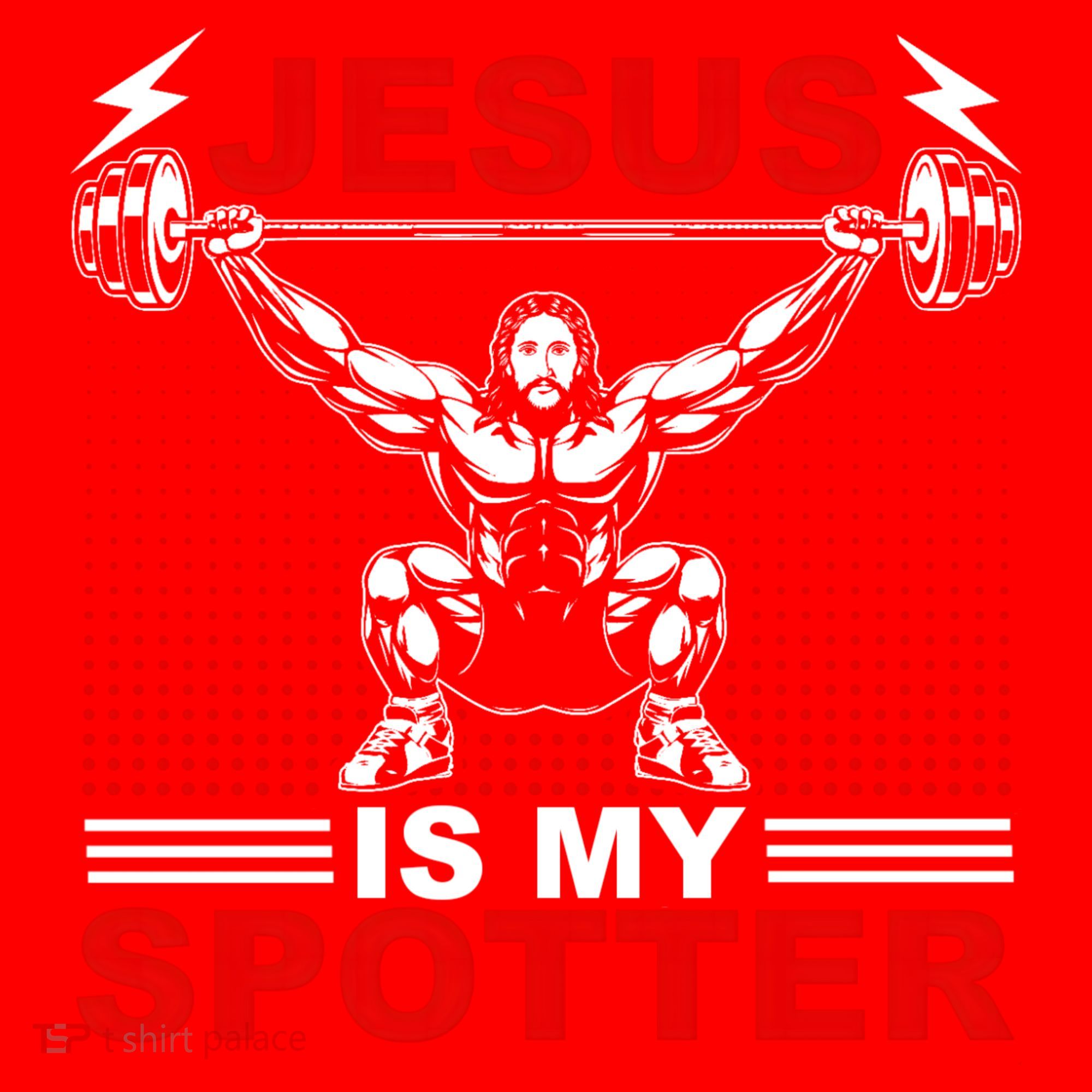 Jesus Is My Spotter Funny Christian Weightlifting Gym Santa Hat