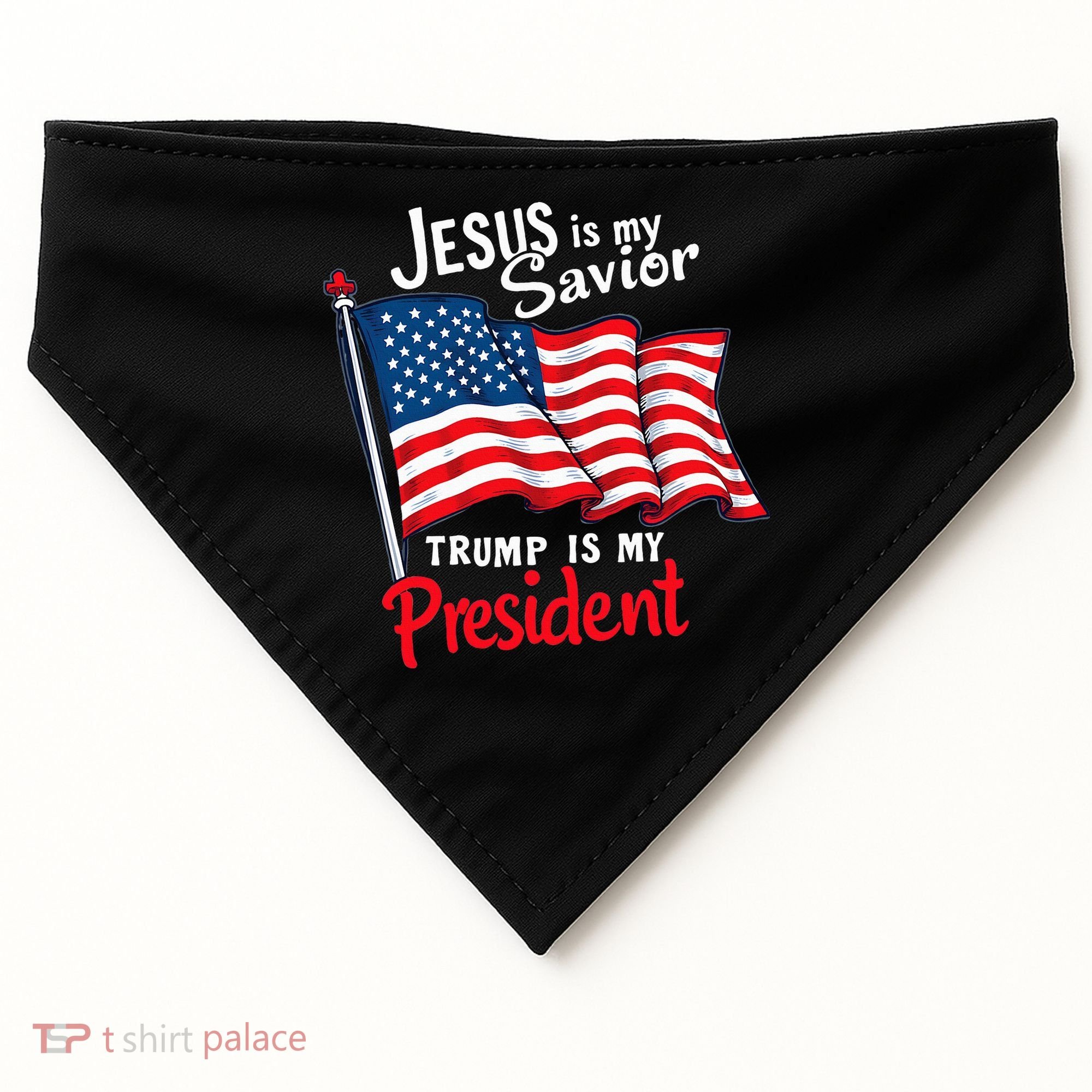 Jesus Is My Savior Trump Is My President USA-Made Doggie Bandana