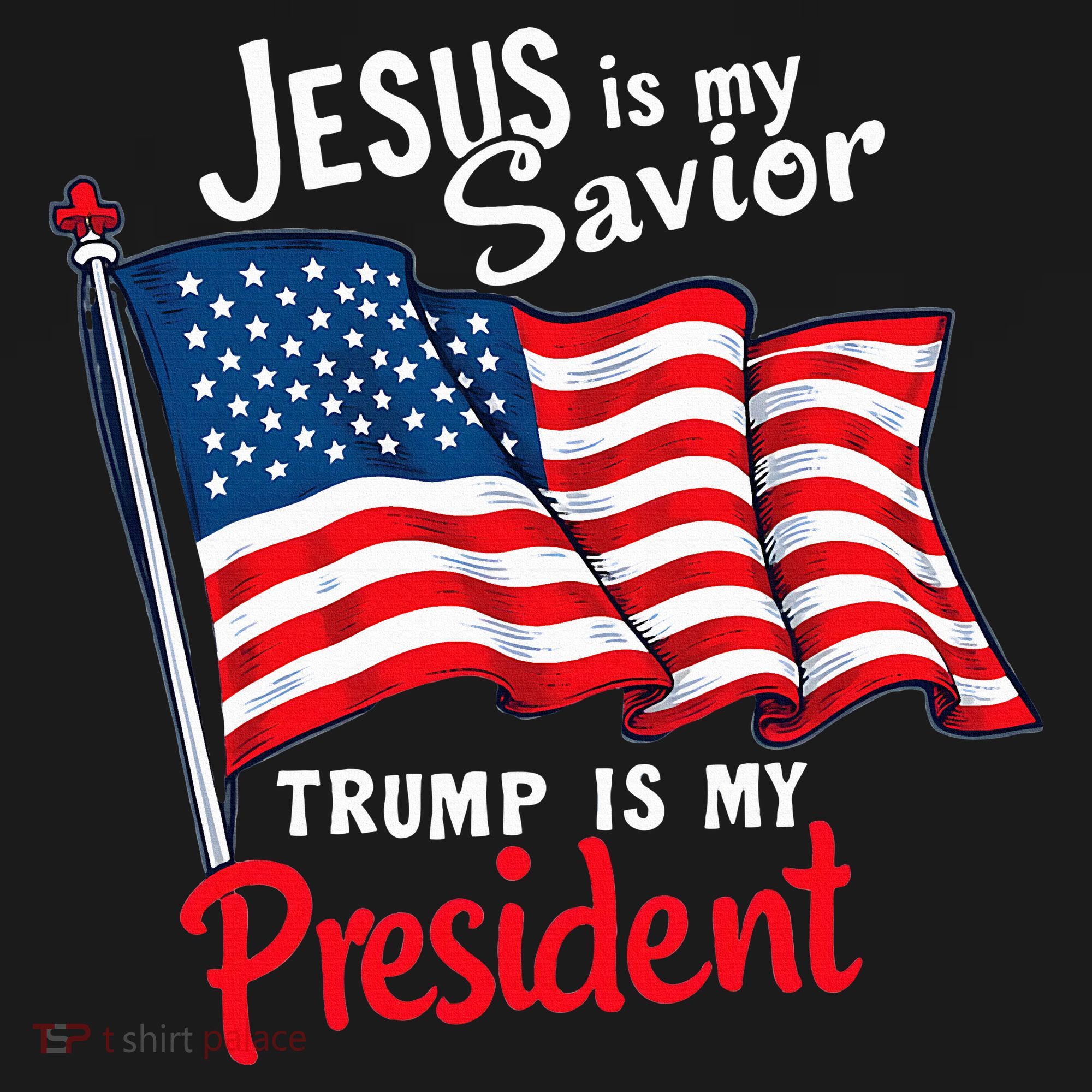 Jesus Is My Savior Trump Is My President Women's Hoodie