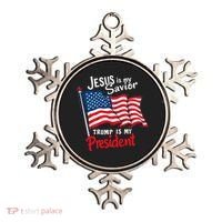 Jesus Is My Savior Trump Is My President Ornament thumb 0
