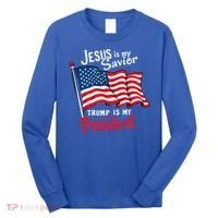 Jesus Is My Savior Trump Is My President Long Sleeve Shirt thumb 0