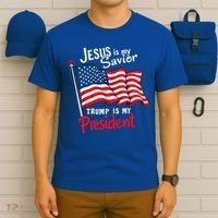 Jesus Is My Savior Trump Is My President T-Shirt thumb 6