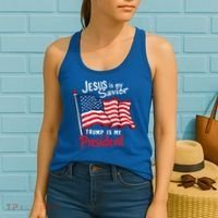 Jesus Is My Savior Trump Is My President Women's Tank Top thumb 2