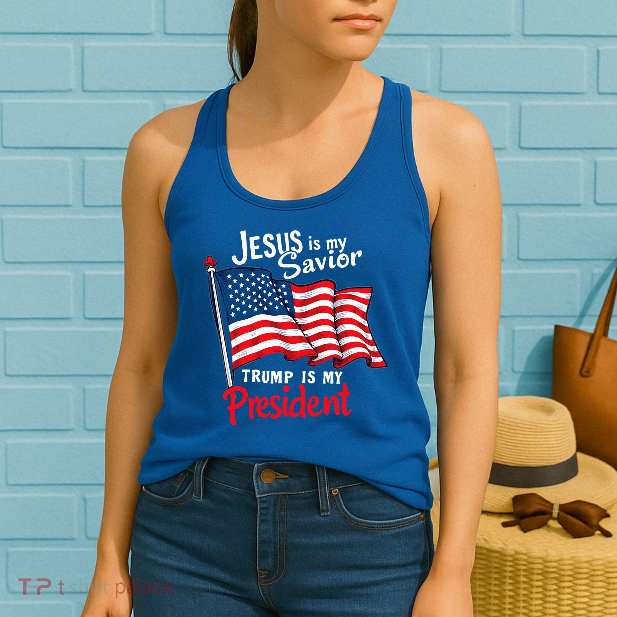 Jesus Is My Savior Trump Is My President Women's Tank Top