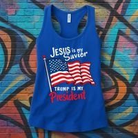 Jesus Is My Savior Trump Is My President Women's Tank Top thumb 3