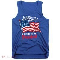 Jesus Is My Savior Trump Is My President Tank Top thumb 0