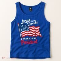 Jesus Is My Savior Trump Is My President Tank Top thumb 2
