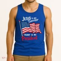 Jesus Is My Savior Trump Is My President Tank Top thumb 3