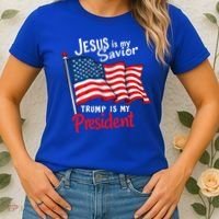 Jesus Is My Savior Trump Is My President Women's T-Shirt thumb 2
