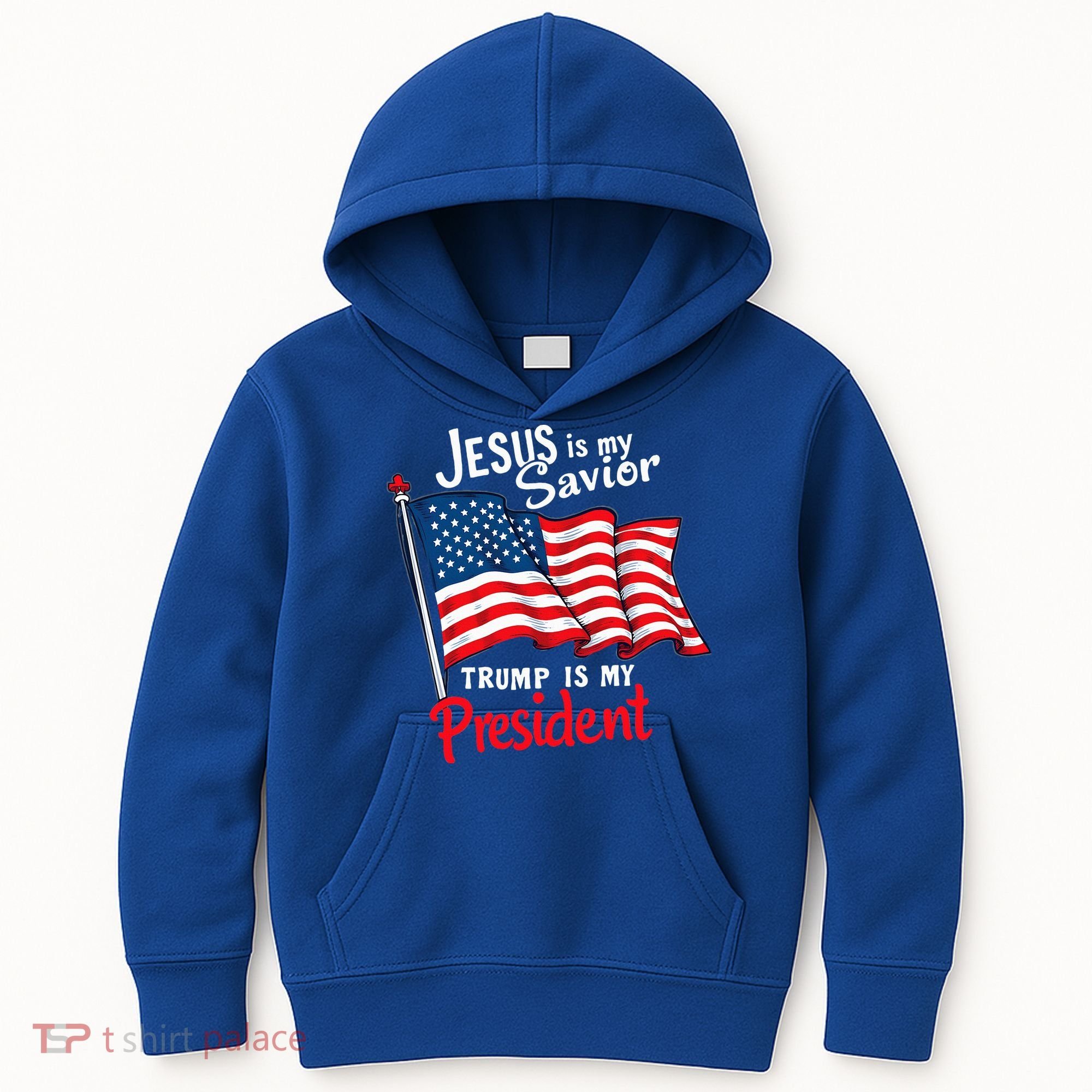 Jesus Is My Savior Trump Is My President Kids Hoodie