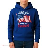 Jesus Is My Savior Trump Is My President Kids Hoodie thumb 4