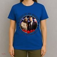 Jesus Is My Savior Trump Is My President American Flag T-Shirt thumb 4