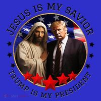 Jesus Is My Savior Trump Is My President American Flag Women's Tank Top thumb 5