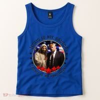 Jesus Is My Savior Trump Is My President American Flag Tank Top thumb 2