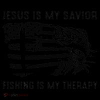 Jesus Is My Savior Fishing Is My Therapy American Flag Coffee Mug thumb 5