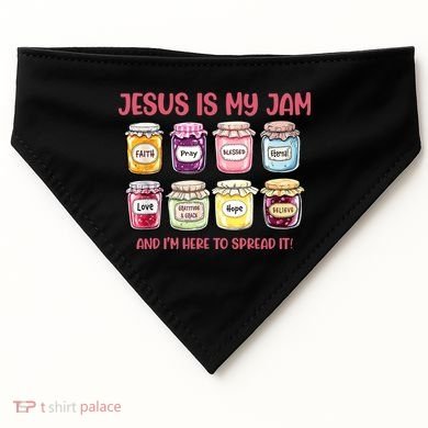 Jesus Is My Jam And I'm Here To Spread USA-Made Doggie Bandana