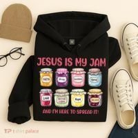 Jesus Is My Jam And I'm Here To Spread Hoodie thumb 4