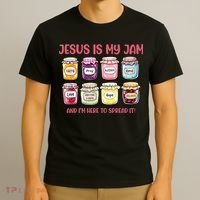 Jesus Is My Jam And I'm Here To Spread T-Shirt thumb 3