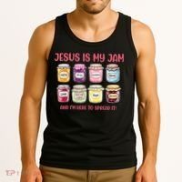 Jesus Is My Jam And I'm Here To Spread Tank Top thumb 3
